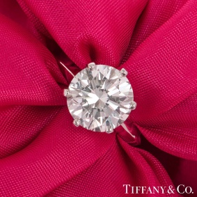 Tiffany & Co. Platinum Diamond Setting Band Ring 2.78ct H/VVS2